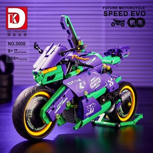 중국 블록 에반게리온 EVA 초호기 도장 오토바이 소년 조립 장난감 모델 5008